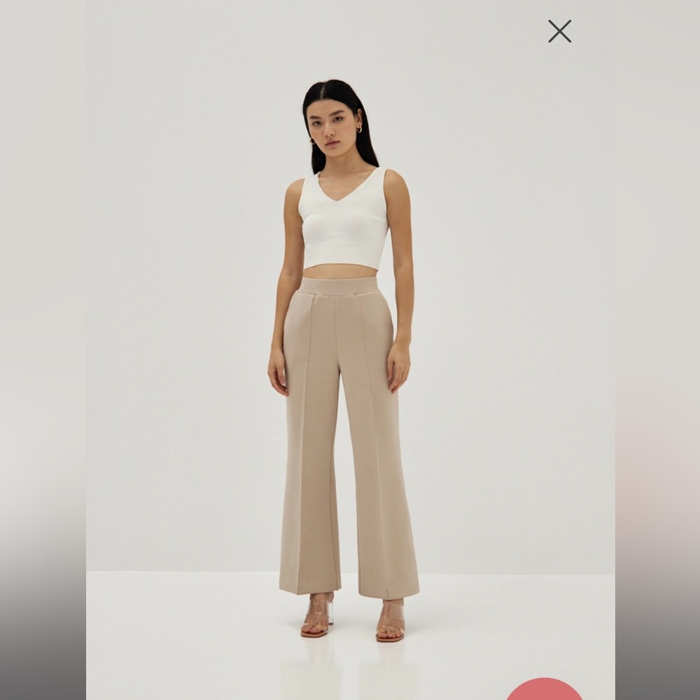 Love Bonito flare pants in ‘sand’